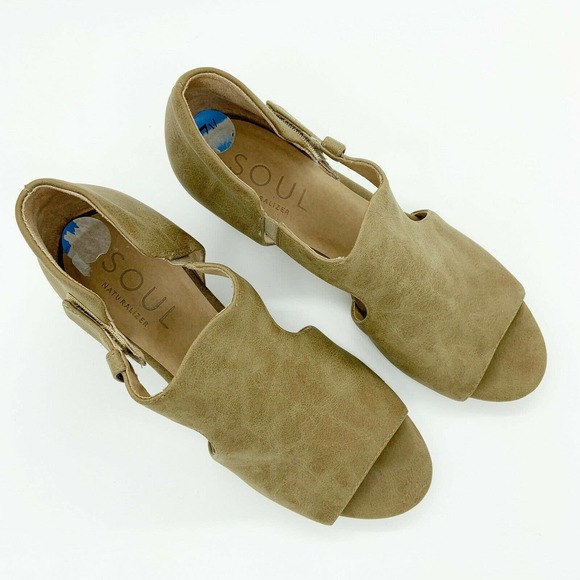 Naturalizer Daya Cutout Ankle Boots Open Toe Tan - Picture 2 of 9